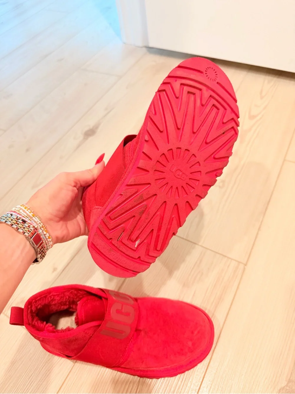 UGG Women's Red Suede Ankle Boots